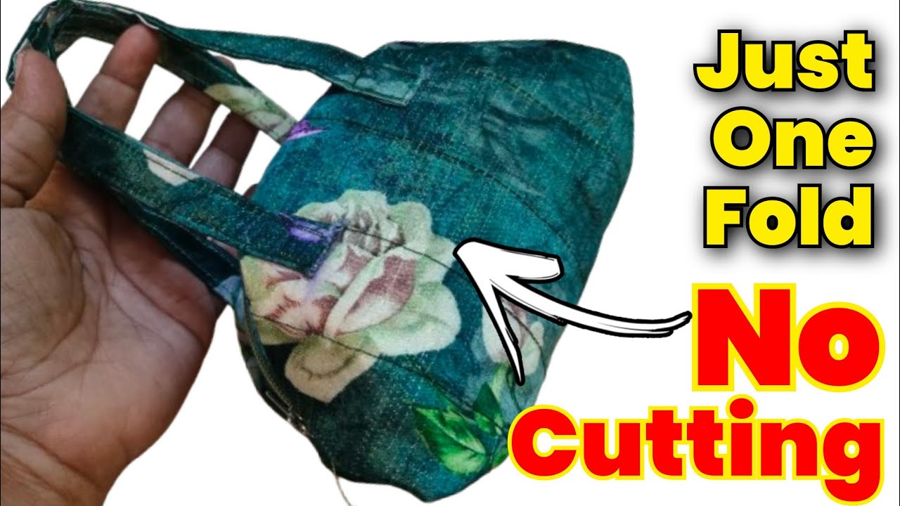 WOW 🤯 Just one cut and bag is ready/ handbag cutting and stitching/ DIY bag making/ purse/Ladies bag