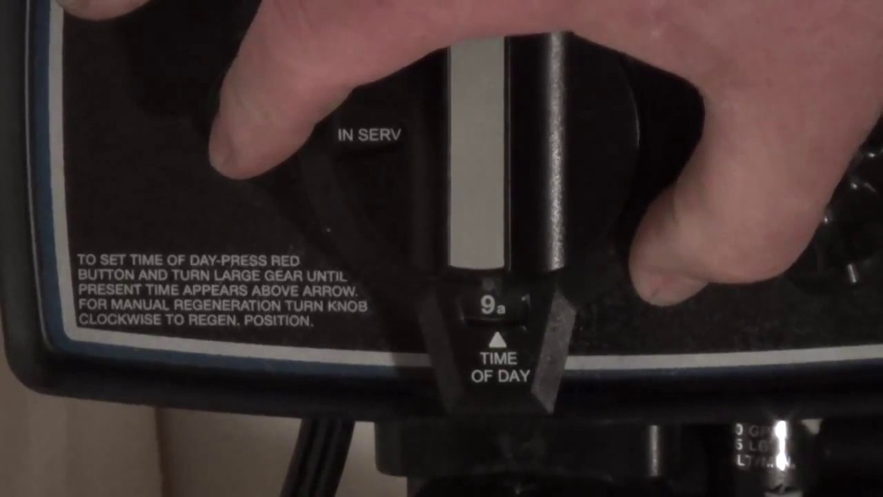 How set the time and regeneration schedule for a Fleck 5600 pin type Water Softener Control Valve