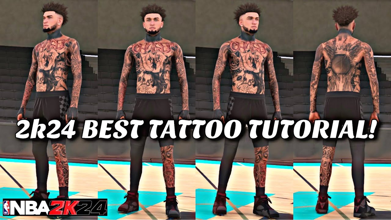 NBA 2K24 BEST TATTOO TUTORIAL!!🔥😍 **Tryhard Edition**