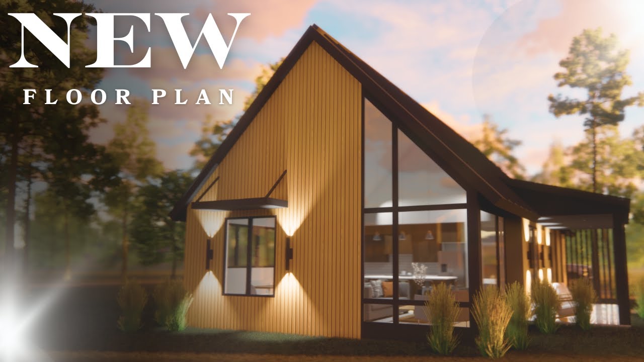 Tiny Vacation Cabin Floor Plan | 1152 Sq. Ft. Modern Scandinavian Retreat