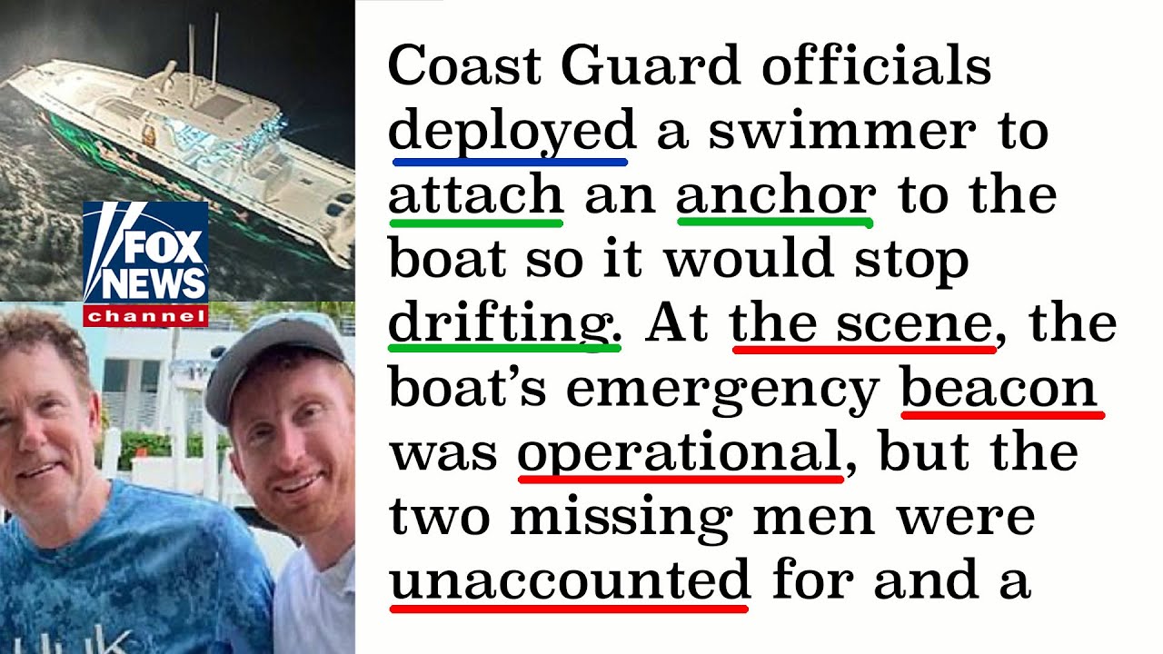 Изучайте английский по новостям: Двое мужчин таинственно исчезли во Флориде (Расширьте свой слова...