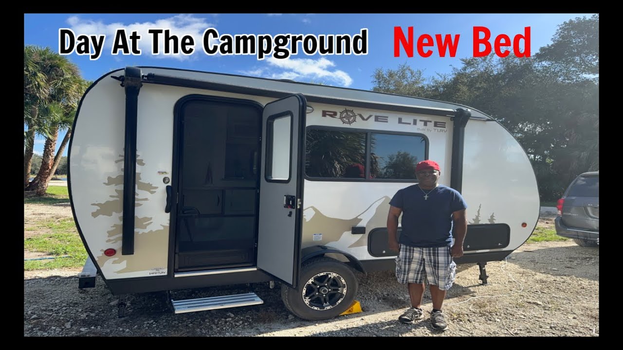 My Tiny RV Life | Day At The Campground | New Bed