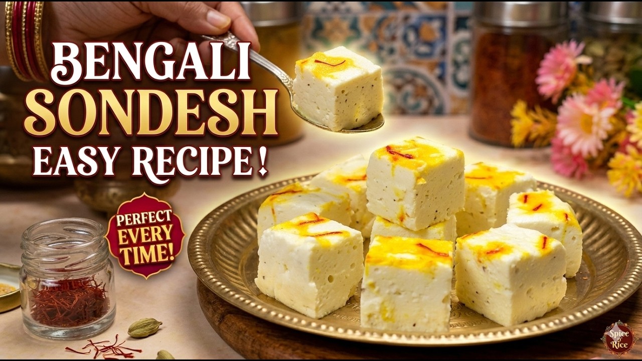 Traditional Sondesh | Authentic Bengali Sweet Recipe - Chhana Sondesh