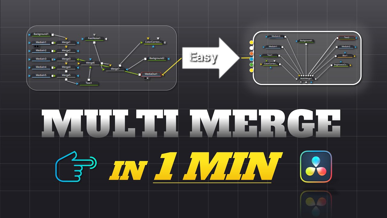 DaVinci Resolve Multi Merge Node tutorial: Save Hours in 1 Minute!