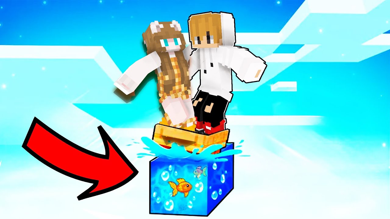 Stuck On ONE WATER BLOCK With CEEGEE in Minecraft!