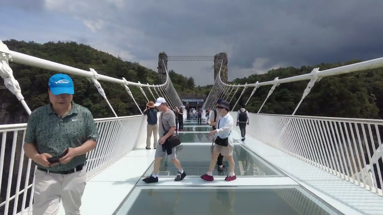 Walk on the Glass Bridge in Jiangjiajie Grand Canyon, China, Sep 12th 2025