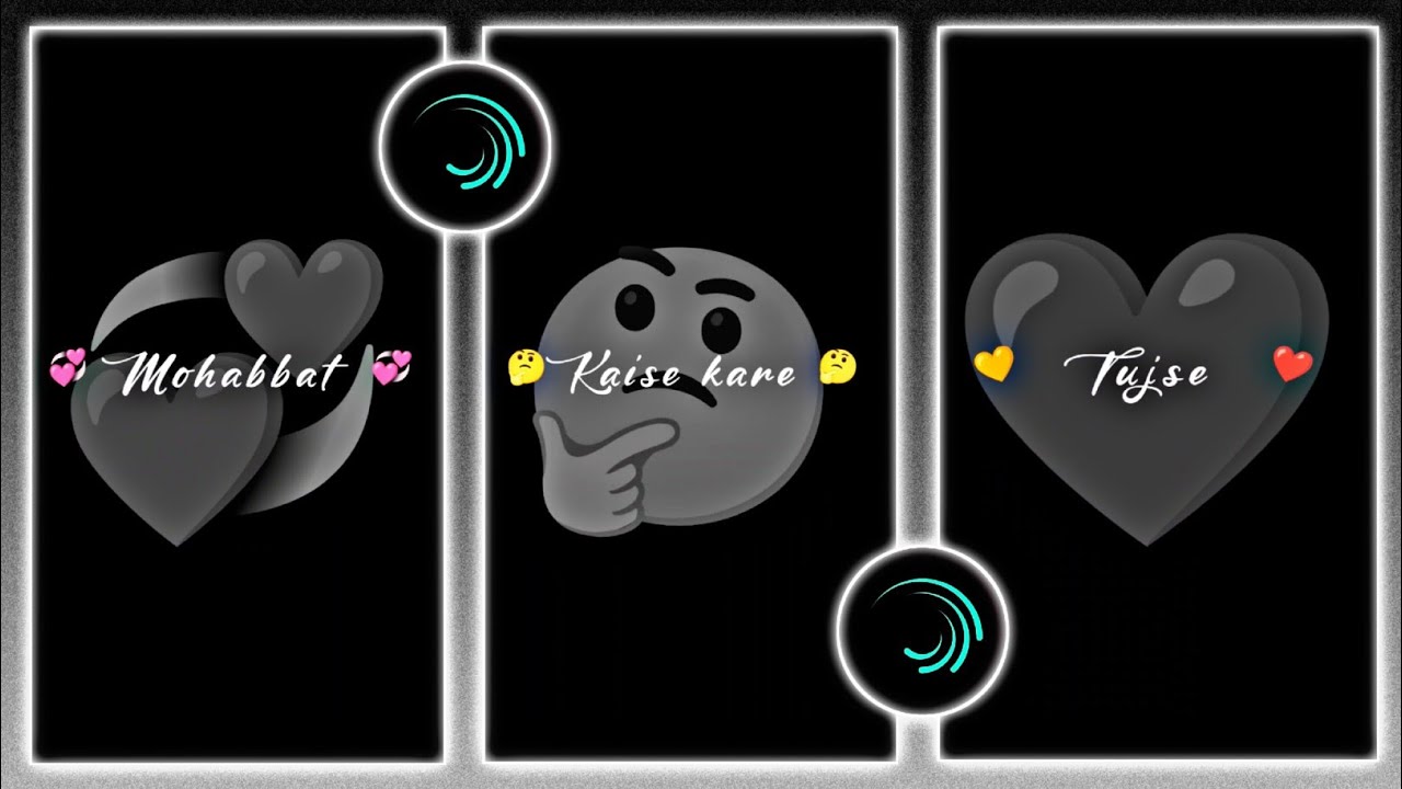 Alight Motion Trending Black Screen Emoji Lyrics Status Video Editing ! Lyrics Video Editing ..