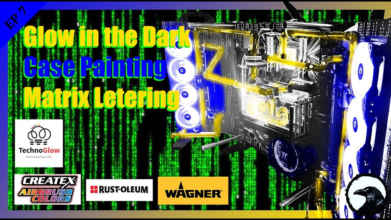 Painting Liquid Raven with Techno Glow Powder