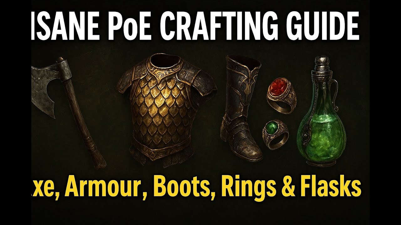 Maxing My Build: Crafting OP +1200 Axe + High-Evasion Armour BODY + Flasks & Rings (Step by Step)
