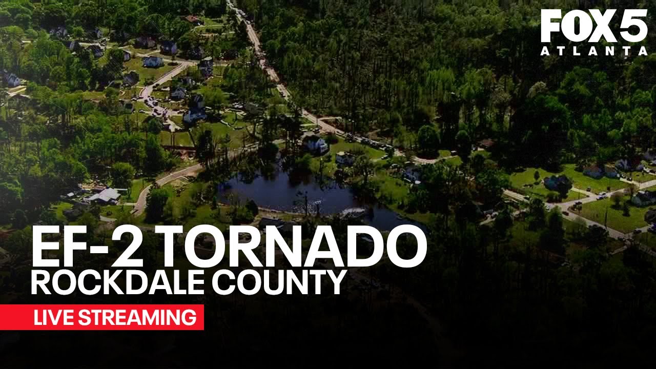Aerial tour of Rockdale County tornado damage