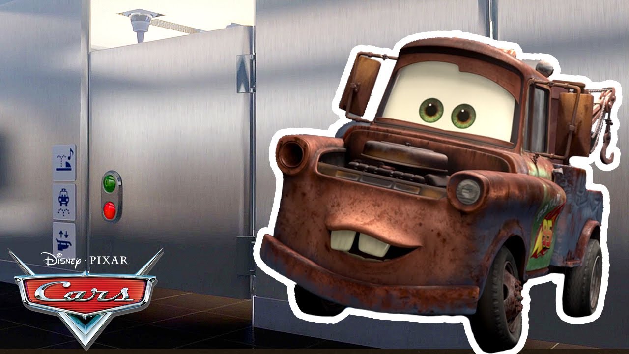 What Does a Bathroom Look Like in the Cars World? | Pixar Cars | @disneyjr