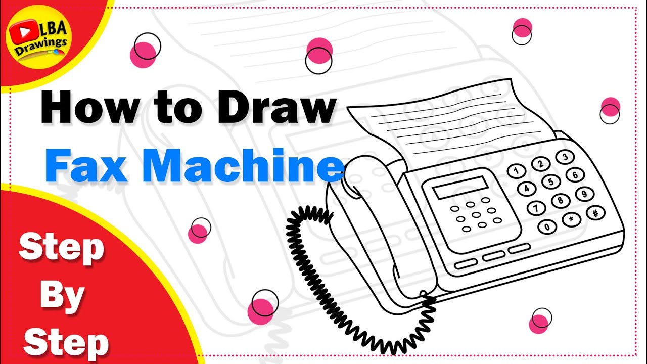How to draw Fax Machine |Fax Machine Drawing @LBADrawings