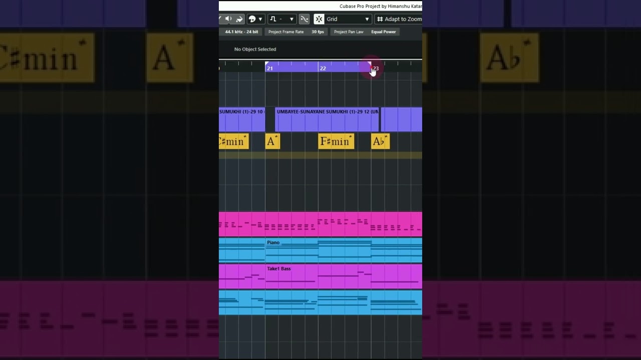 Set left and right locators in Cubase