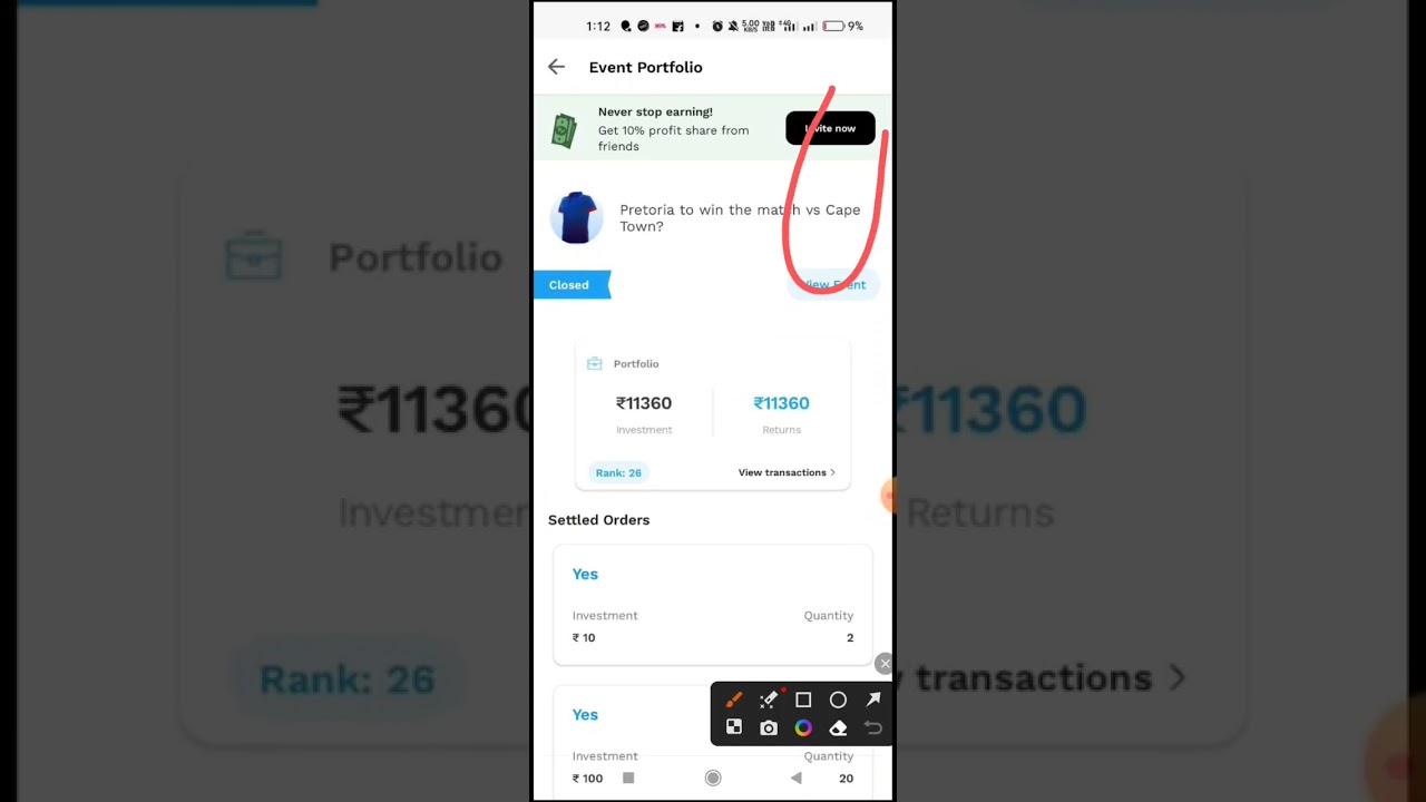 Probo Winning App ll match prediction winning ll #probo #shorts #ipl #ipl2023 #dream11