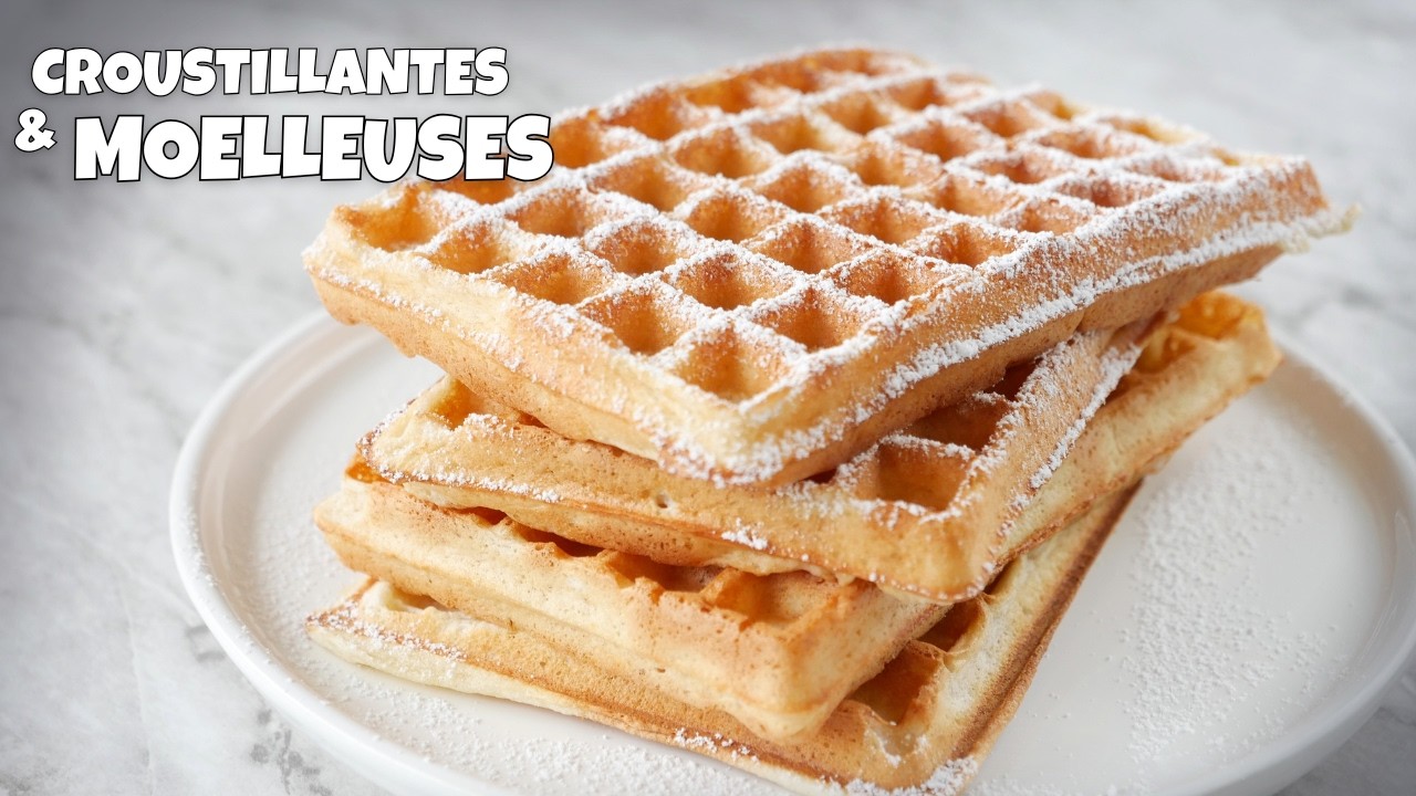 Les Meilleures GAUFRES moelleuses et croustillantes - Une Recette facile et inratable