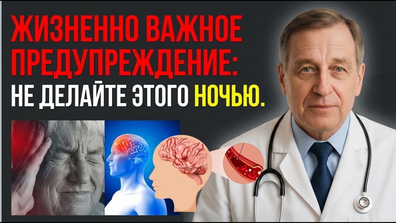 Невролог ПРЕДУПРЕЖДАЕТ: Миллионы Делают ЭТО Каждую Ночь, Не Понимая, Что Это Повышает Риск ИНСУЛЬТА