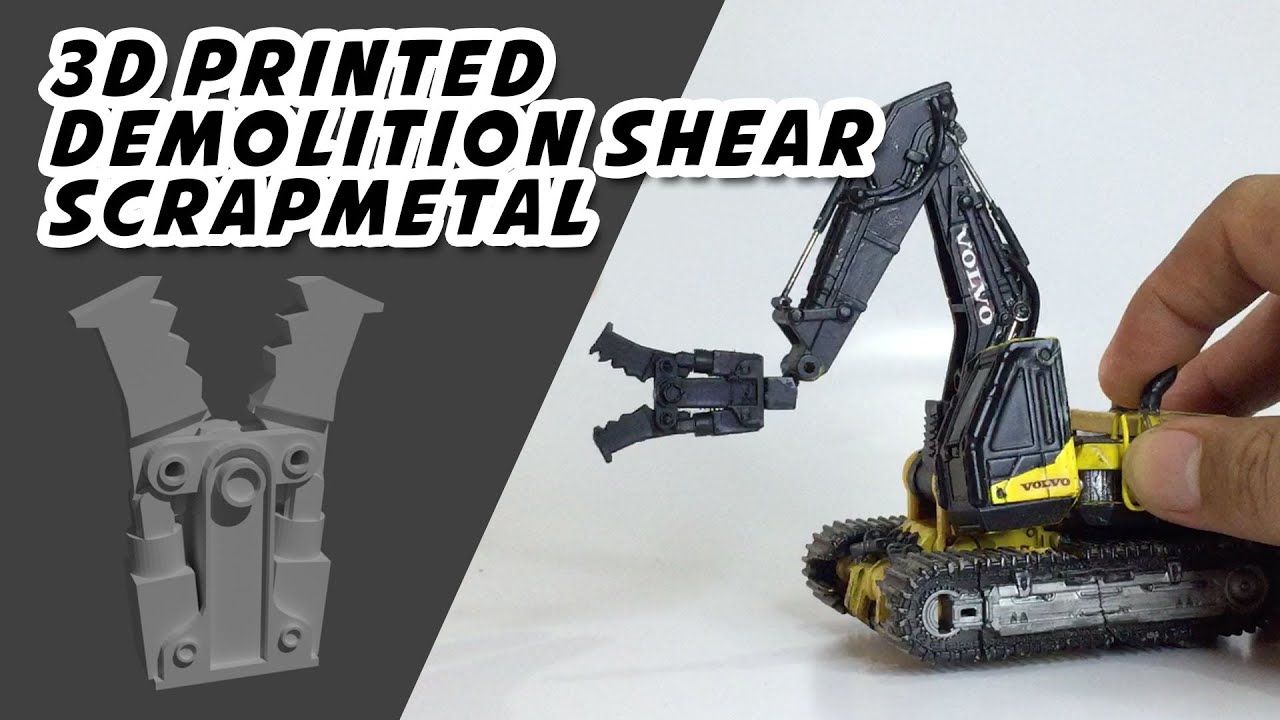 3D Printed Demolition Shear SS Scrapmetal