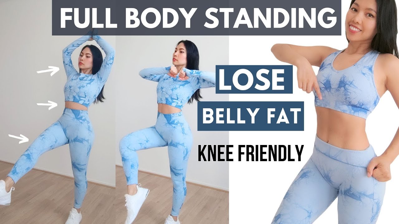 10 Min everyday to LOSE BELLY FAT, get smaller waist, full body standing, no squat/ jumping
