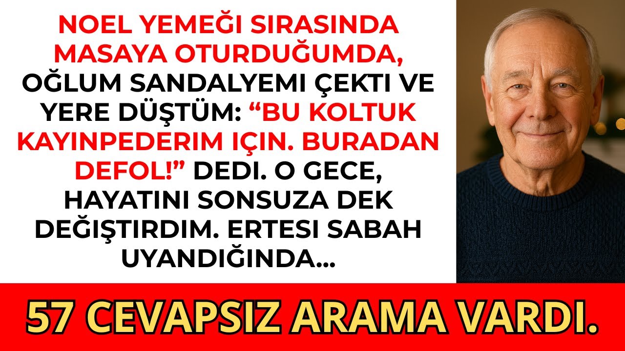 Noel yemeği sırasında oğlum sandalyemi benden aldı: “Bu koltuk kayınpederim için. Kalk oradan.” d...
