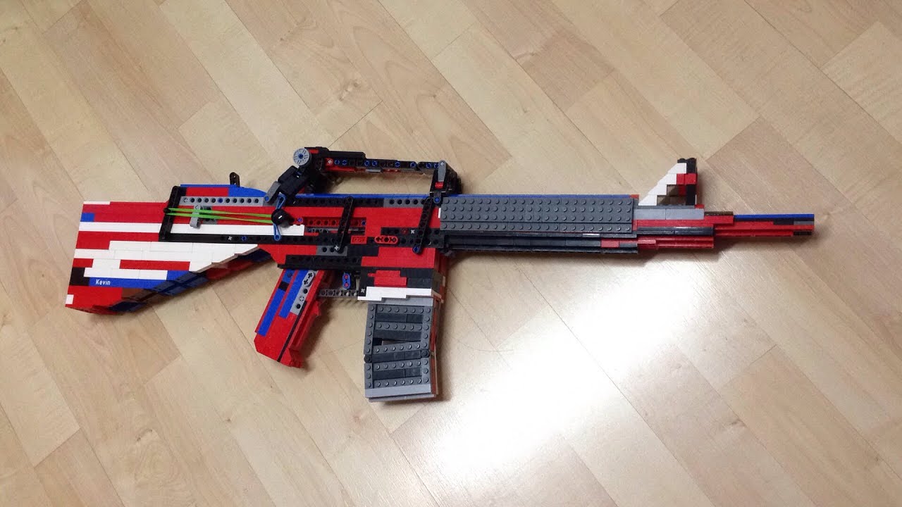 LEGO Full & Semi-Automatic Rubber Band Gun - M4a1