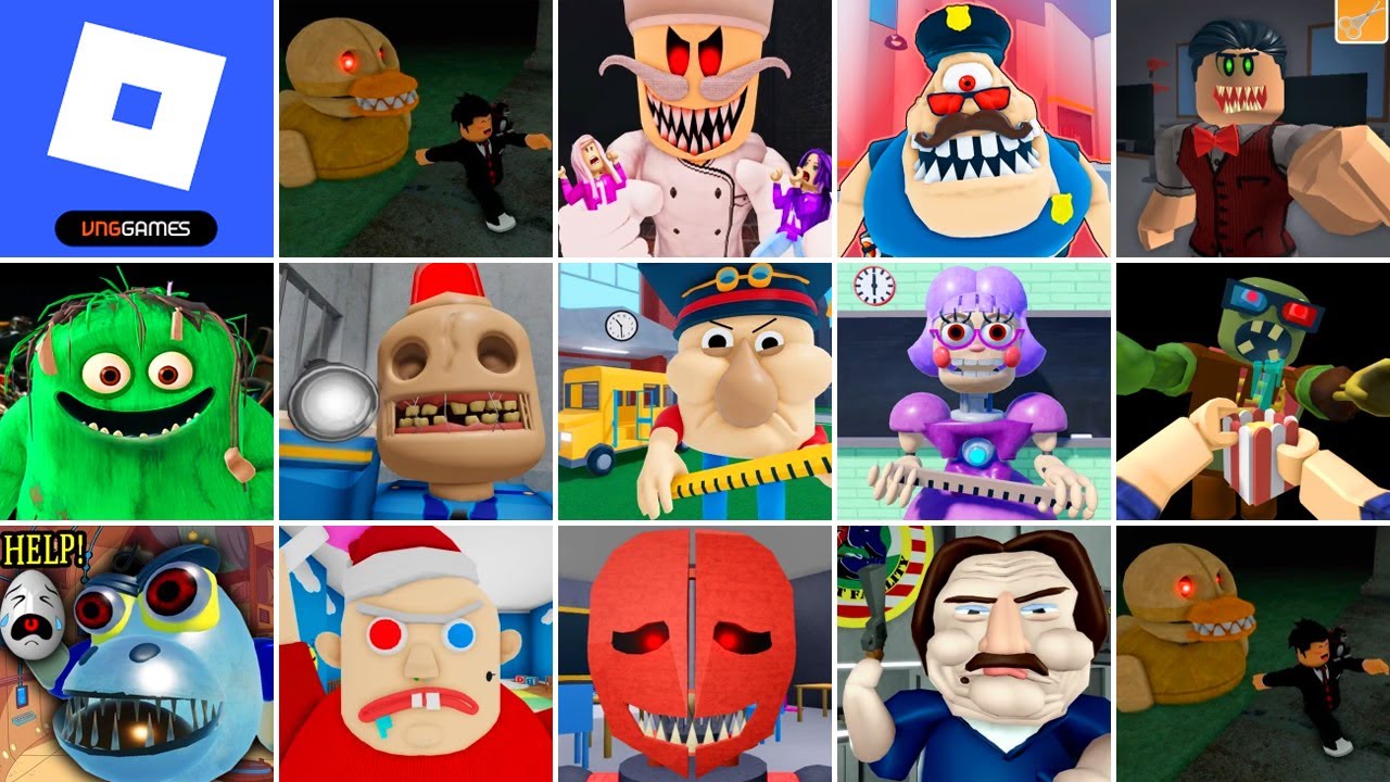 Roblox,Toby's HOSPITAL,RUN FROM TRON,PAPA'S PIZZERIA,MR. STINKY'S,The Evil Barber Shop,TRASH MONSTER