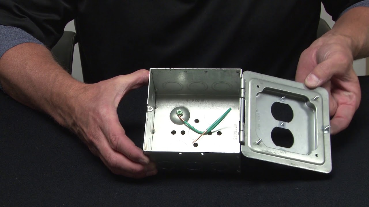 5 in Square Box with Hinged 1.406 in Single Receptacle Industrial Cover
