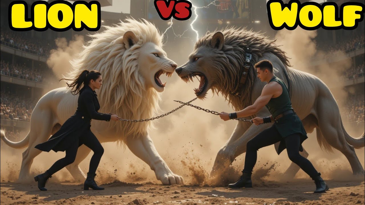  GIANT WHITE LION VS WOLF… WHAT HAPPENED SHOCKED EVERYONE!