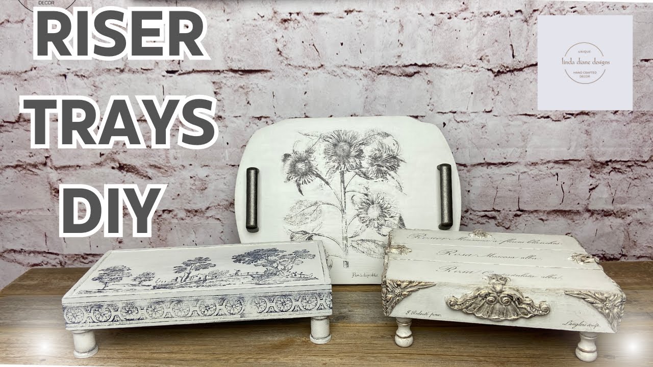 DIY French Country Risers Thrift Flips with IOD Summer Release Moulds & Stamps Beautiful Home Decor