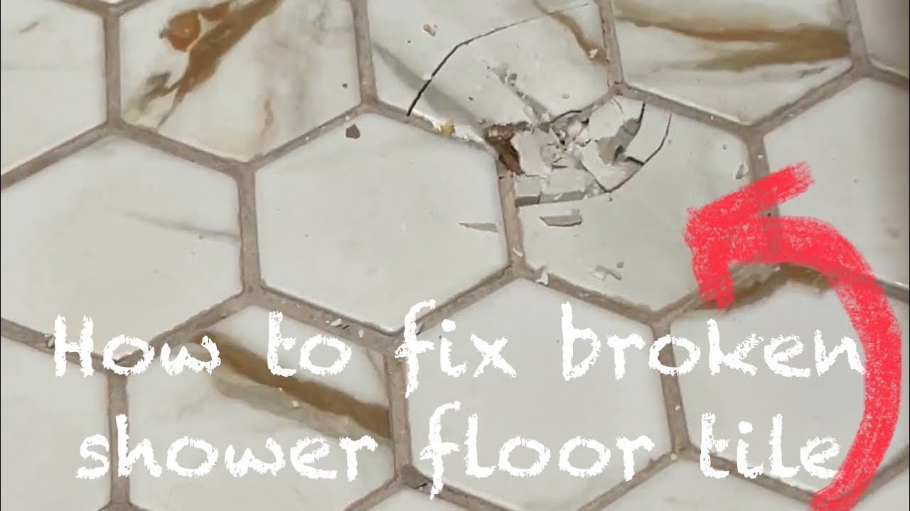 How to replace broken shower floor tile