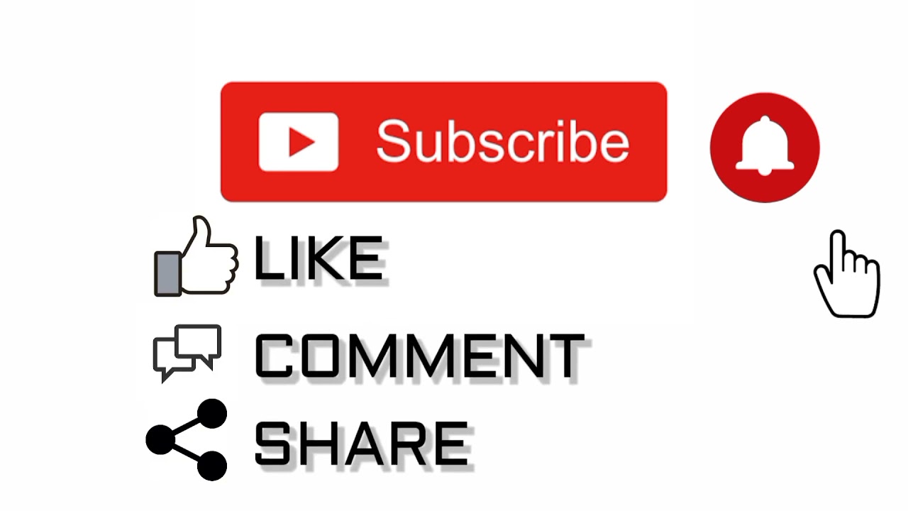 White Screen Subscribe Button Animation for YouTube | No Copyright, Free to use, Royalty free