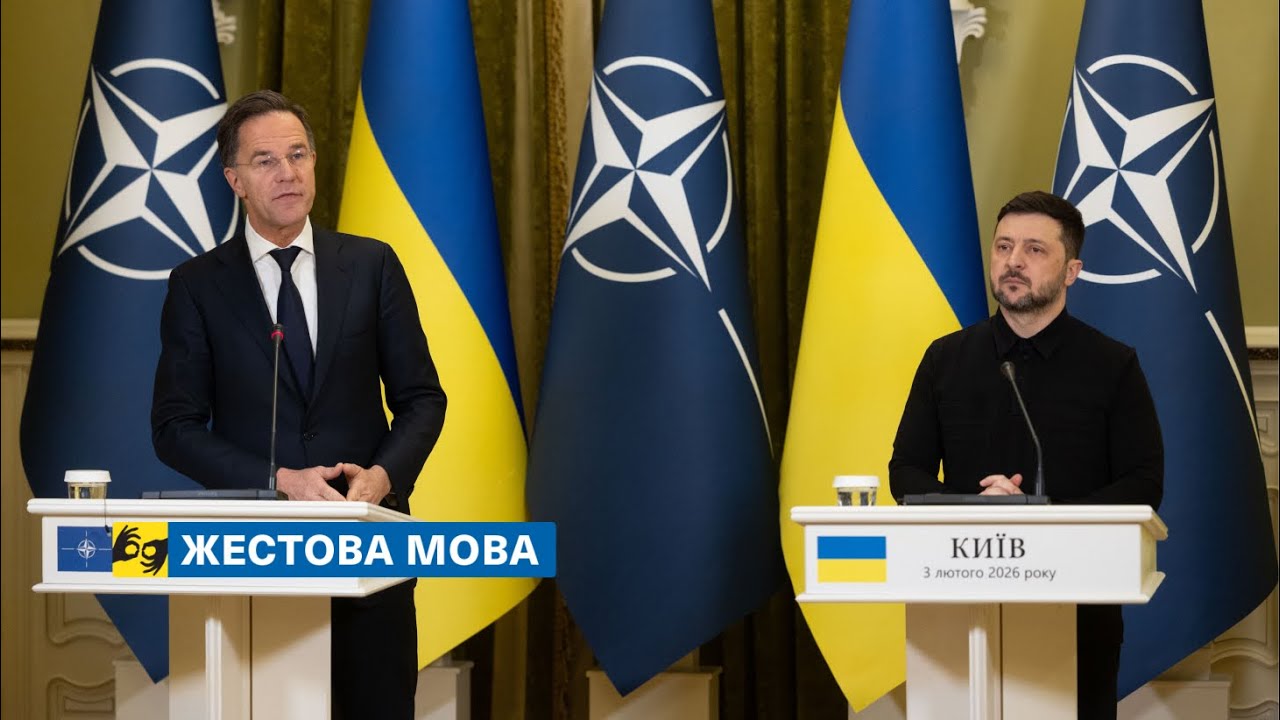 [жестова мова] Спілкування Володимира Зеленського й Марка Рютте з медіа