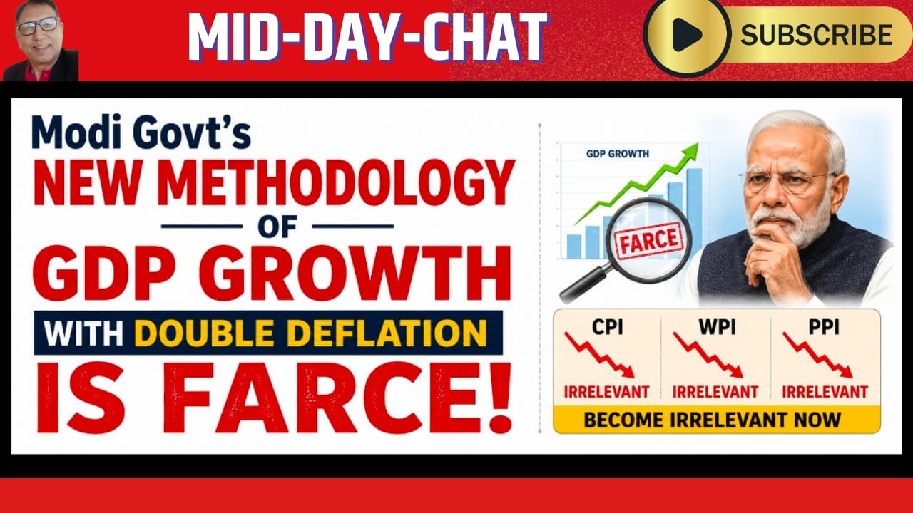 Modi Govt's Methodology of GDP Growth with Double Deflation is Farce - CPI/WPI/PPI Become irrelevant