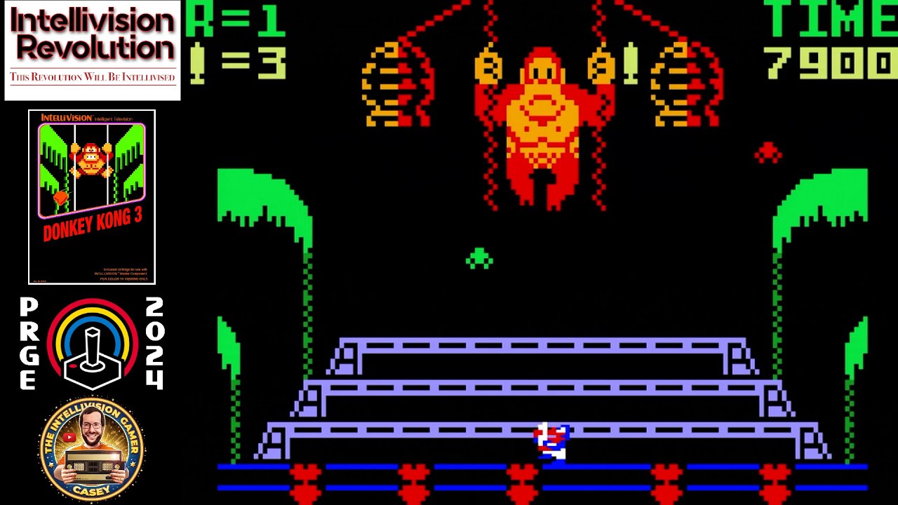 Intellivision Donkey Kong 3 - PRGE 2024 Release Gameplay