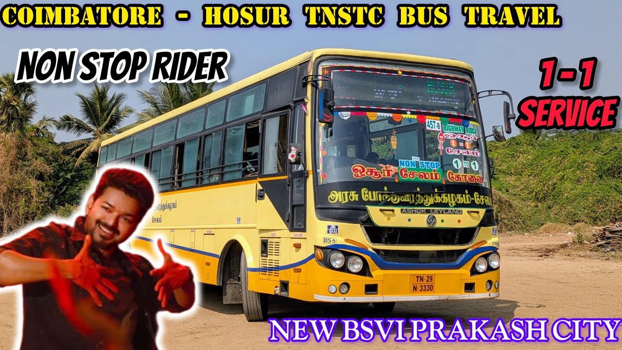 TNSTC NEW PRAKASH CITY BUS REVIEW 🤩 COIMBATORE 🔁 HOSUR BUS TRAVEL|சிறுவாணி முதல் INDUSTRY சிட்டி வரை