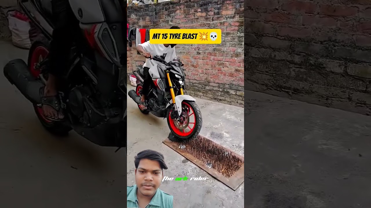 #shorts mt15 tire blast 😱🚀reaction💗👀💯#yamaha #beast #legend #riding #modified #ktm #crazy