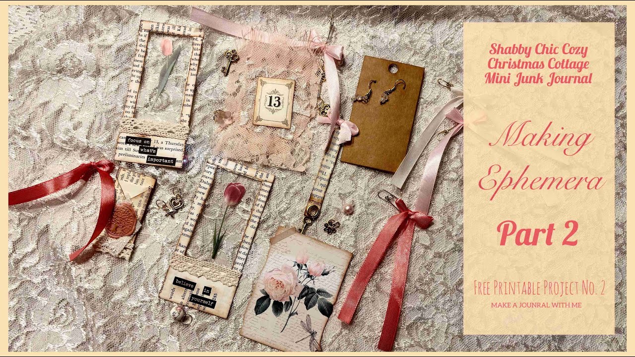 FREE Shabby Chic Cozy Christmas Cottage Mini Junk Journal Part 2 Tutorial