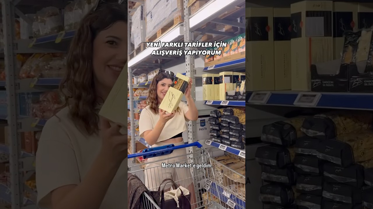 Yeni ve farklı ürünler için metro markette alışverişteyiz 🤓🫵🏻 