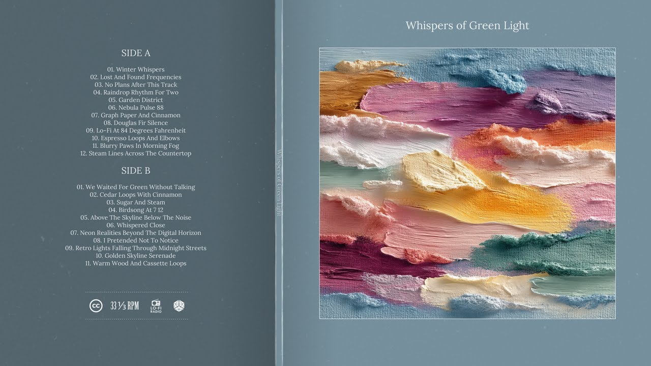 Whispers of Green Light LP | Kat Records Presents Garden Echoes & Nocturnal Reveries (lofi edition)