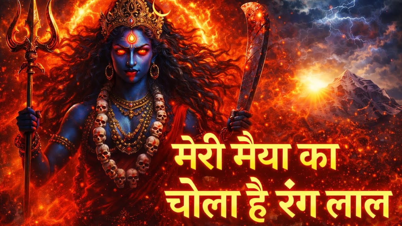 मेरी मैया का चोला है रंग लाल 🔥 | सबसे शक्तिशाली काली माता भजन | Kali Maa Bhajan