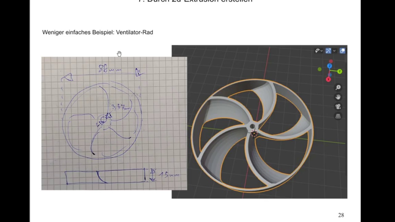 Die Erstellung technischer Objekte mit Blender für den 3d-Druck