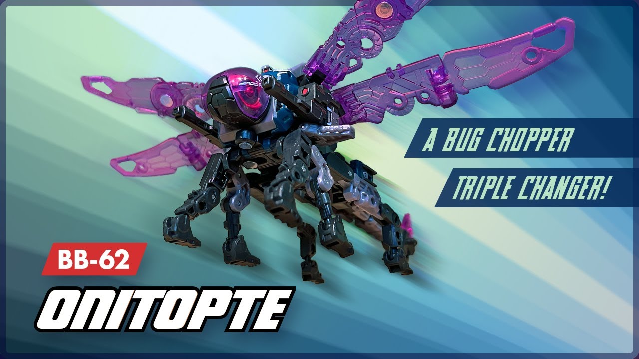 52Toys Beastbox BB-62 Onitopte is a Triple Changer Dragonfly Whirlybird! Rated and Reviewed