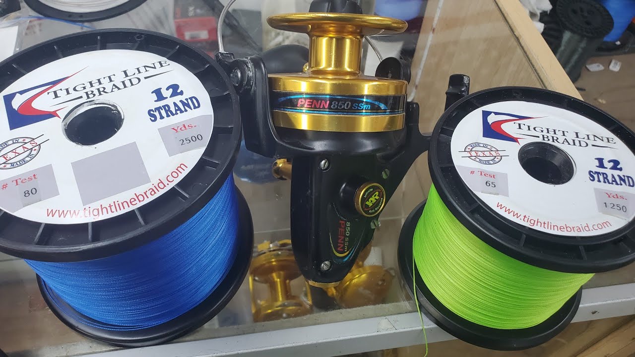 Penn 850ssm 65lb 80lb Tight Line Hollow Core 12 strand braid spooling library most satisfying ASMR