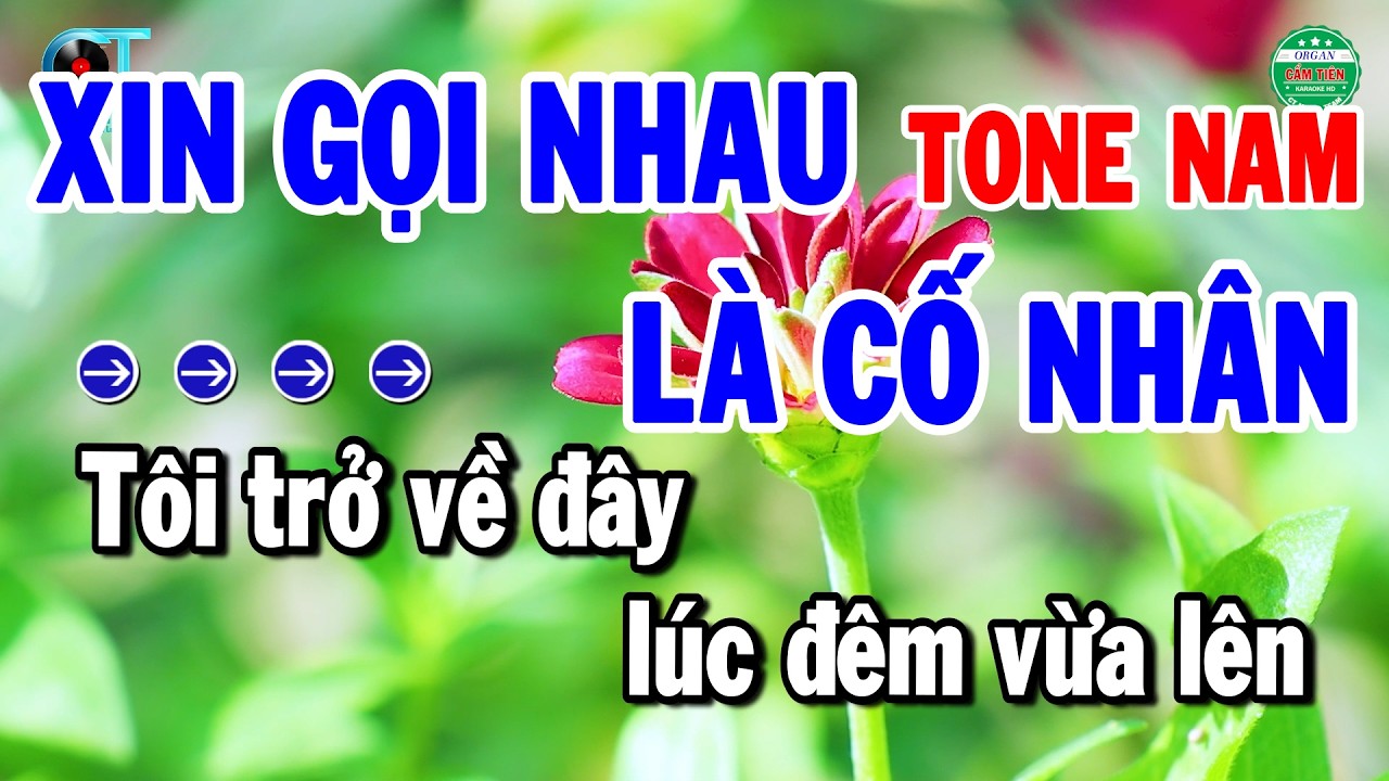Karaoke Xin Gọi Nhau Là Cố Nhân Tone Nam Nhạc Sống Beat Dễ Hát | Cẩm Tiên Organ
