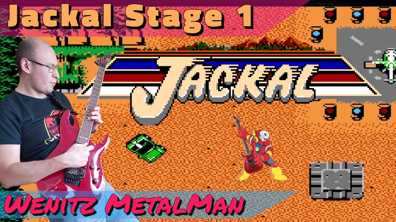 Jackal (NES)🚙 - Stage 1 BGM (Rock/Metal Guitar Cover) 🎸