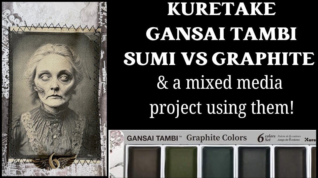 Kuretake Gansai Tambi Graphite Vs Sumi Watercolour & Mixed Media Project