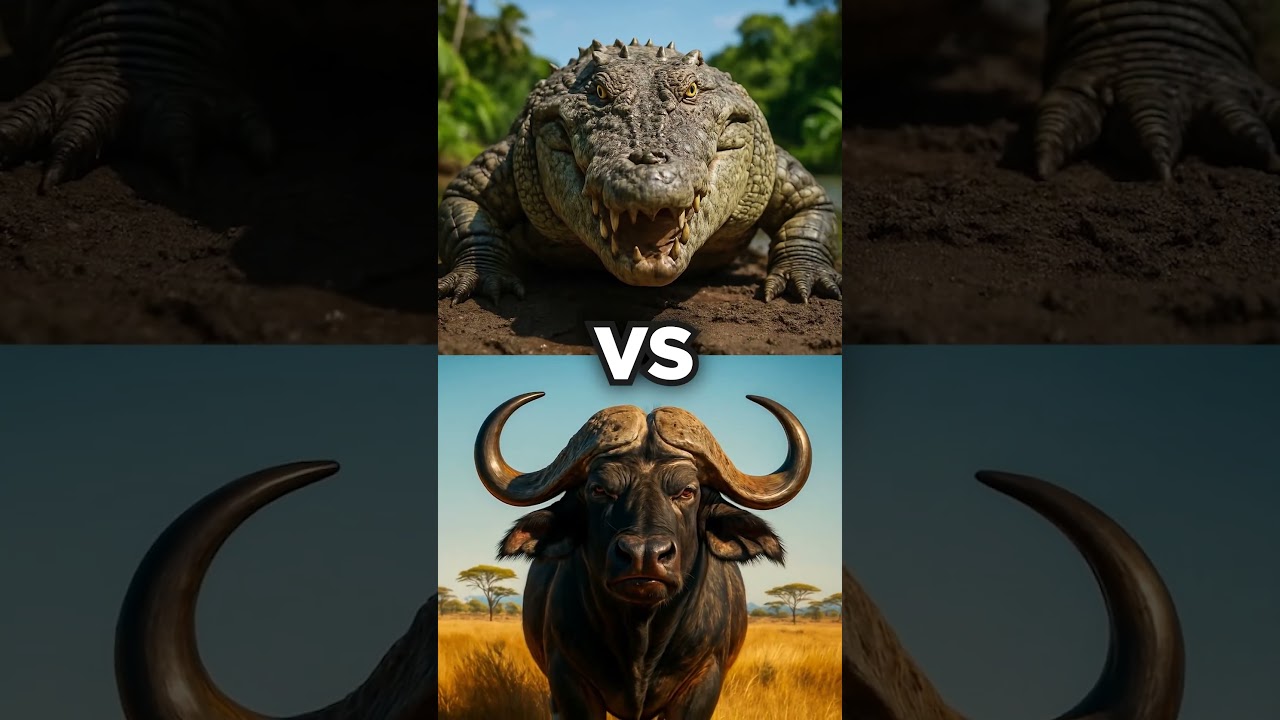 Cape Buffalo vs Animals (Lion, Tiger, Crocodile)