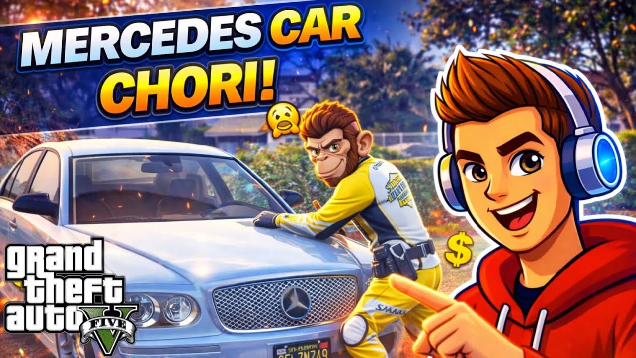 😈MERCEDES CAR CHORI IN GTA 5 l MJ.DREAM22 l😱🤯🔥