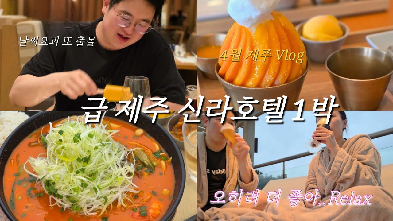4월 제주 Vlog｜날씨요괴 덕분에 신라호텔 1박 디너, 수영장, 망고빙수까지 싸악 | N차 방문 맛집후기까지
