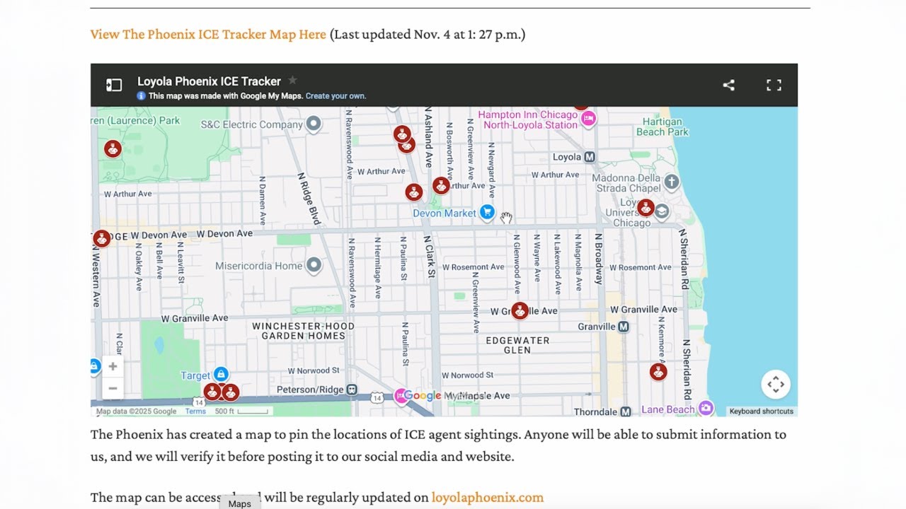 Chicago Journalism students create interactive ICE map amidst Operation Midway Blitz