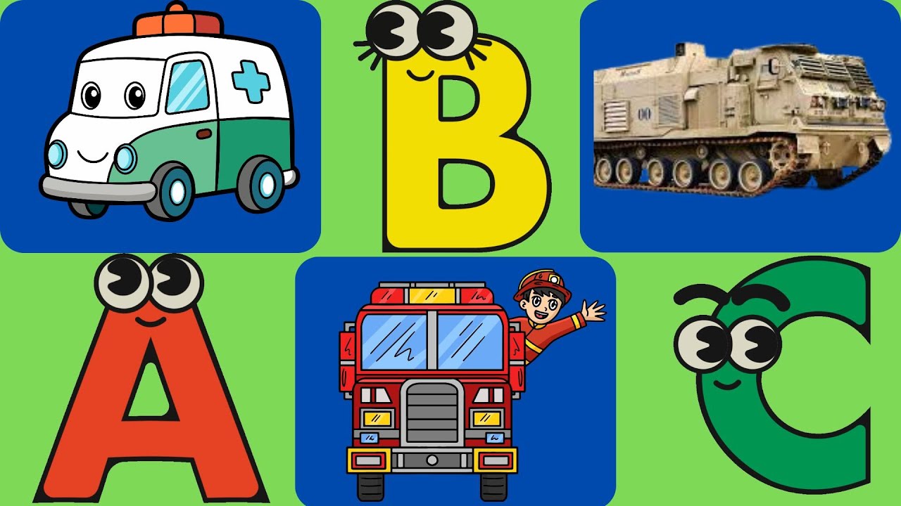 🚗 ABC Vehicle Song | Learn A to Z Transportation with Fun & Music! 🚁🚛🎶 | #abcd #kids